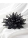Czarna broszka kwiat